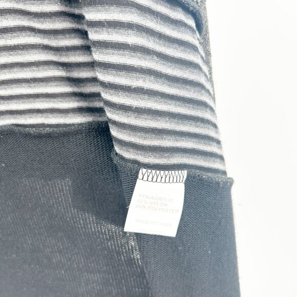 Adore Womens Fall Lagenlook Striped Knit Open Front Cardigan Sweater Vest Size S - Picture 4 of 7